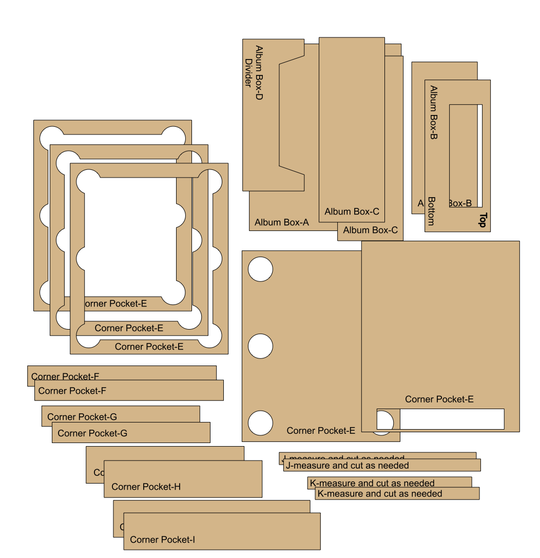 Pre-Cut Chipboard Shapes - Corner Pocket