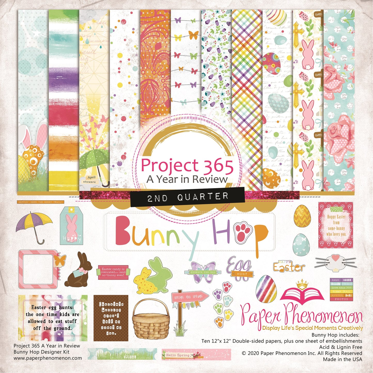 Digital Paper Collection - Bunny Hop