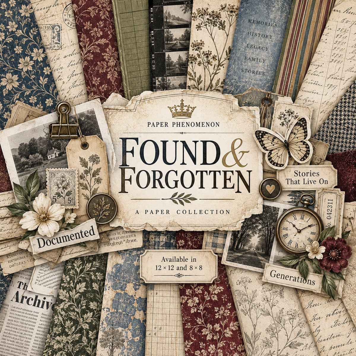 Digital Paper Collection - Found & Forgotten