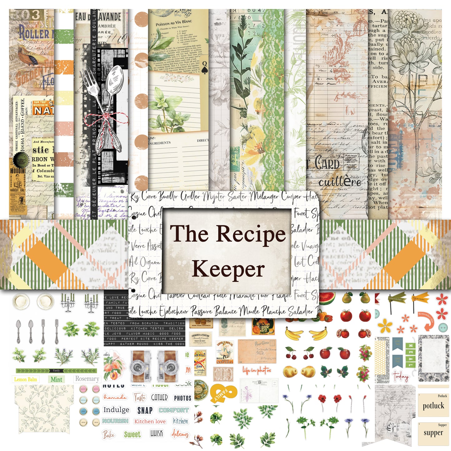 Digital Paper Collection - The Recipe Keeper