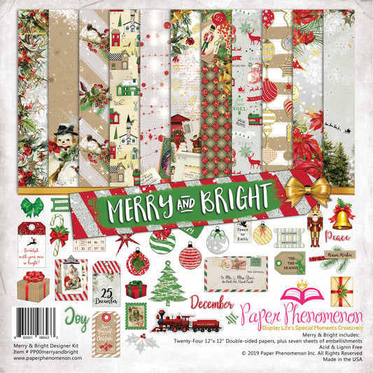 Digital Paper Collection - Merry & Bright