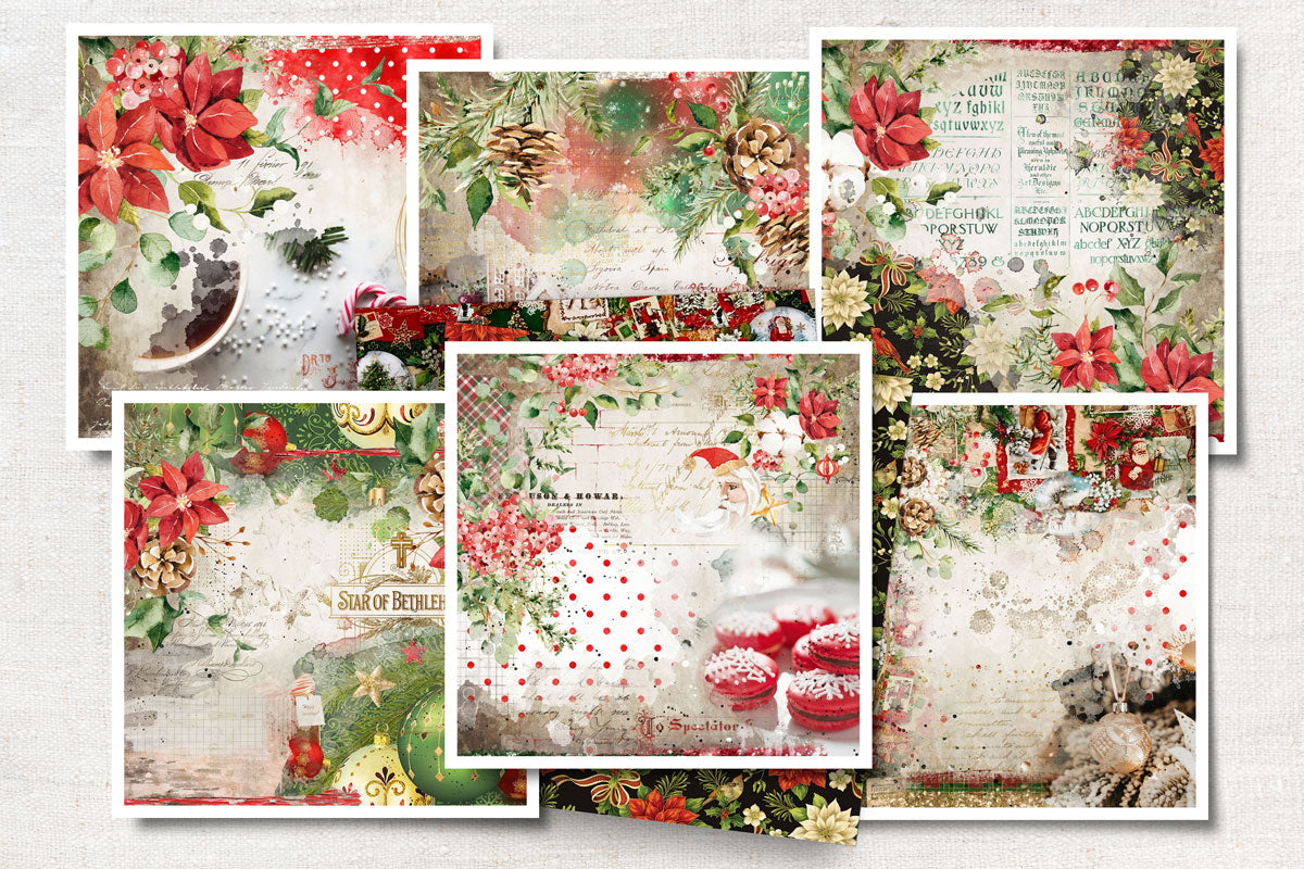 Digital Paper Collection - Cozy Christmas