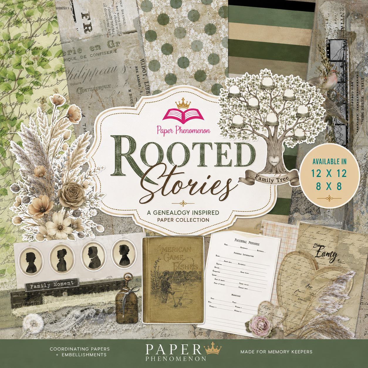 Digital Paper Collection - Rooted Stories