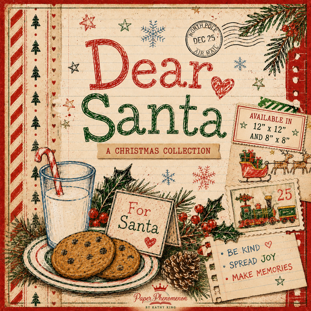 Digital Paper Collection - Dear Santa