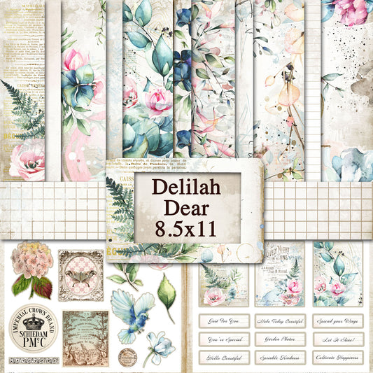 Digital Paper Collection - Delilah Dear - 8.5”x11”