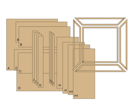 Pre-Cut Chipboard Shapes - Diorama Box