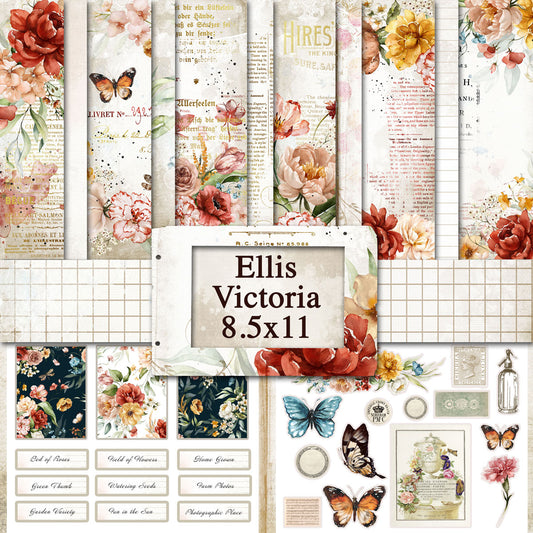 Digital Paper Collection - Ellis Victoria - 8.5”x11”