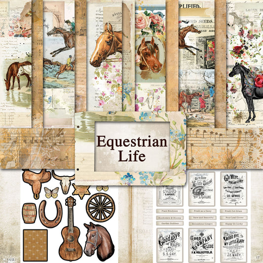 Digital Paper Collection - Equestrian Life