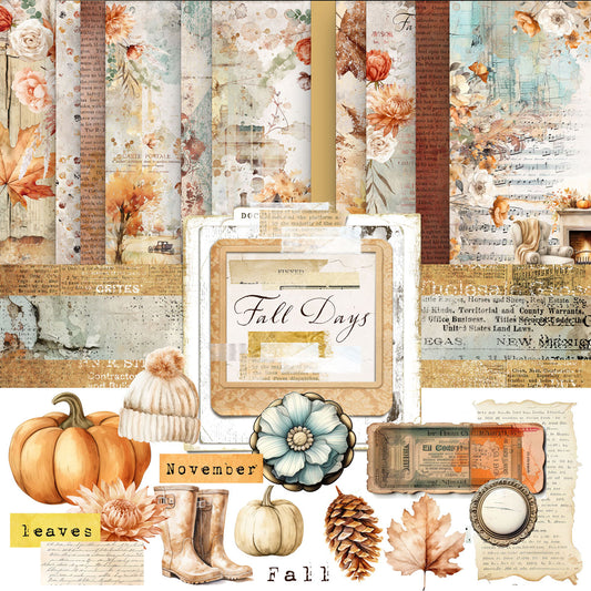 Digital Paper Collection - Fall Days