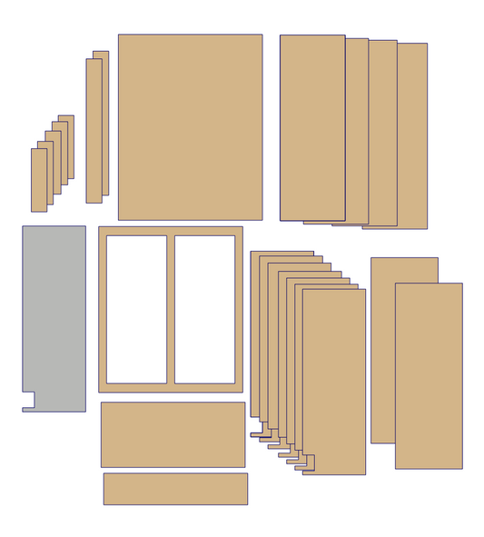 Pre-Cut Chipboard Shapes - Goodie Box Dispenser/Advent Calendar