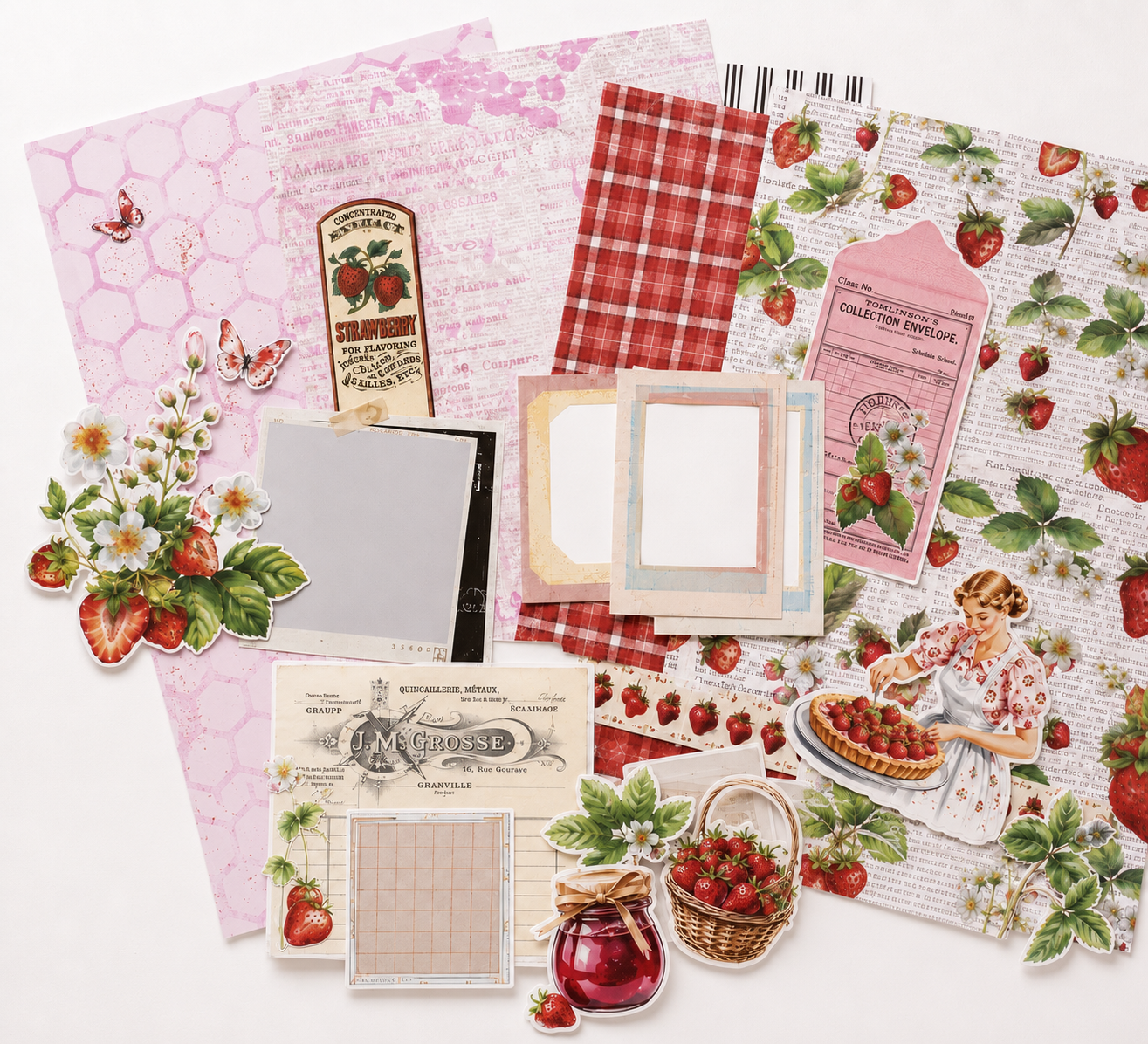 Digital Paper Collection - Berry Sweet Days
