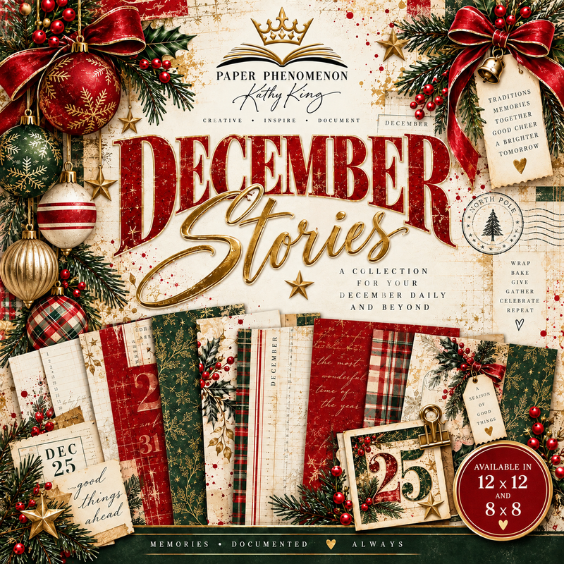 Digital Paper Collection - December Stories