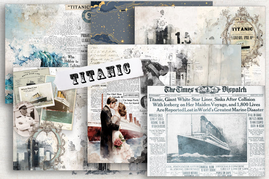 Digital Paper Collection - Titanic 8.5"x 11"