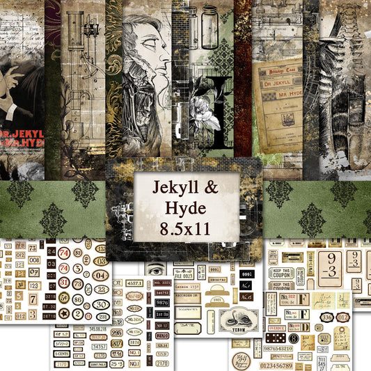 Digital Paper Collection - Jekyll & Hyde - 8.5”x11”