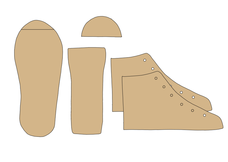 Pre-Cut Chipboard Shapes - Just Kickin' It Sneaker