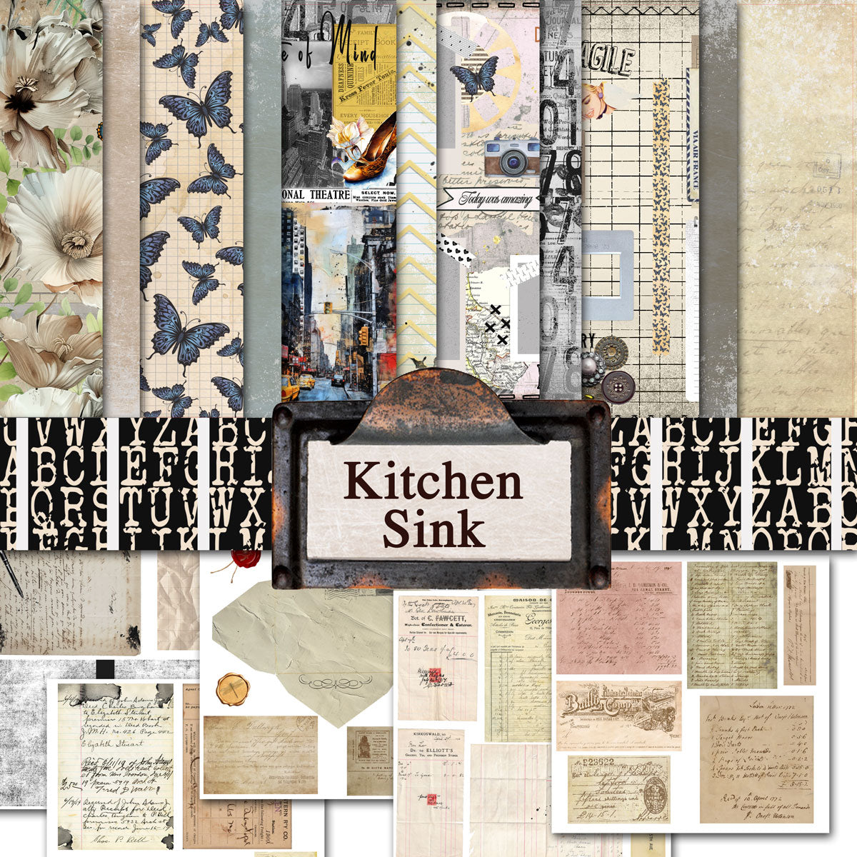 Digital Paper Collection - Kitchen Sink