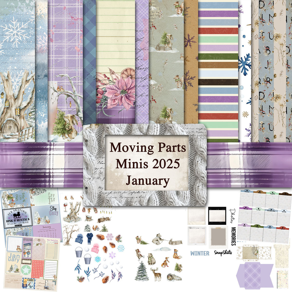 2025 Moving Parts Minis - January - Paper Collection ONLY