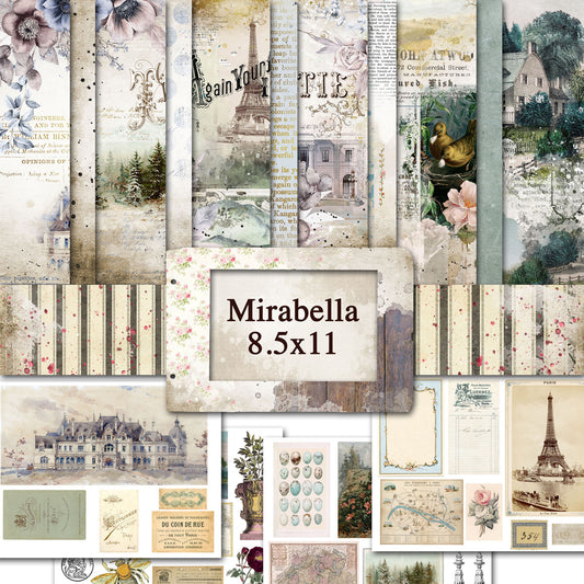 Digital Paper Collection - Mirabella - 8.5”x 11”