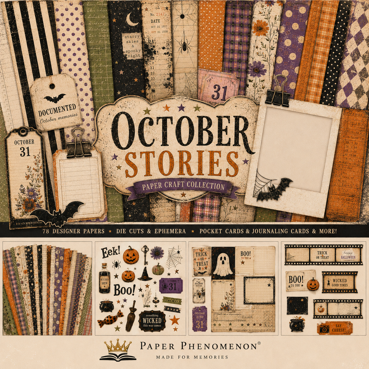 Digital Paper Collection - October Stories