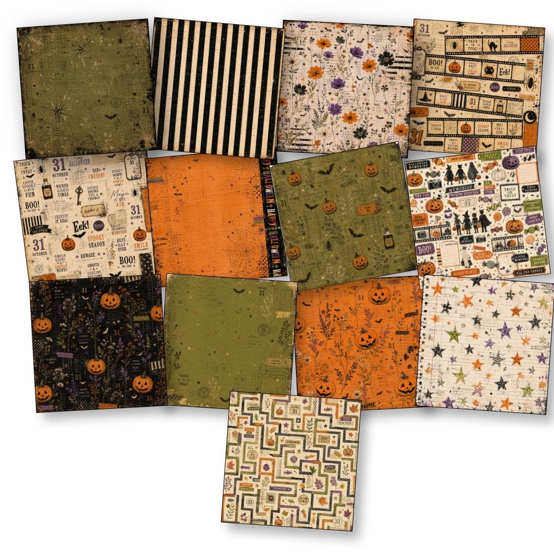 Digital Paper Collection - October Stories