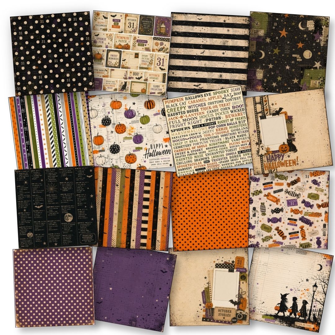 Digital Paper Collection - October Stories