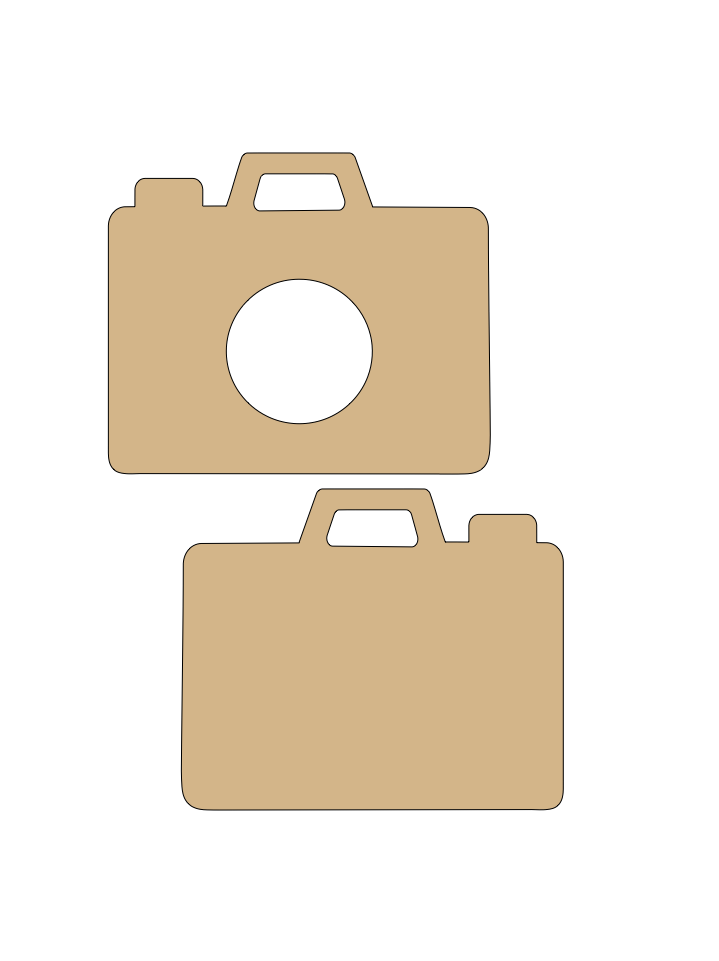 Pre-Cut Chipboard Shapes - Photo Ready Mini Camera