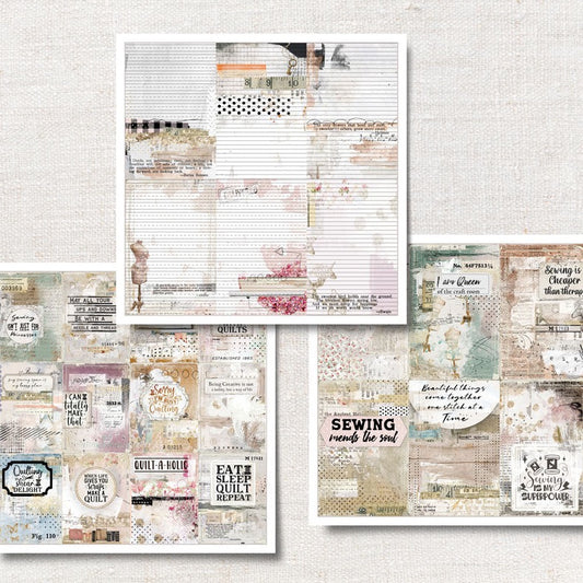 Digital Paper Collection - Sew Fabulous Pocket Cards