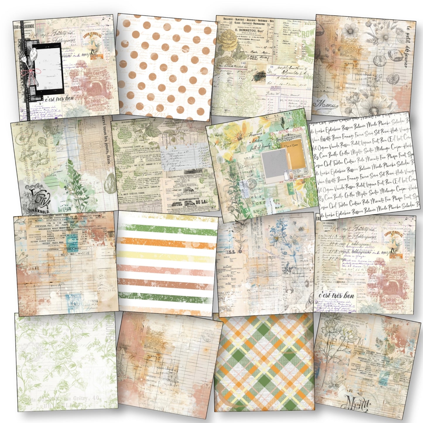 Digital Paper Collection - The Recipe Keeper