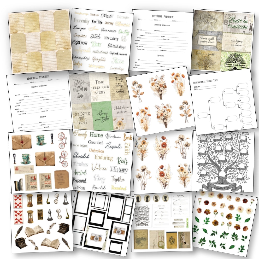 Digital Paper Collection - Rooted Stories