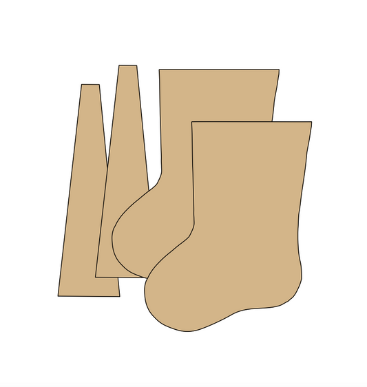 Pre-Cut Chipboard Shapes - Christmas Stocking