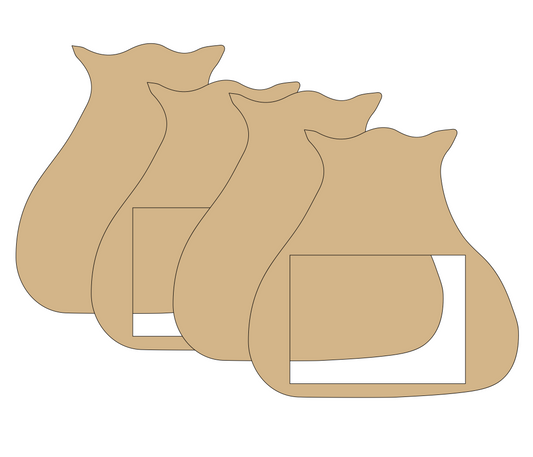 Pre-Cut Chipboard Shapes - Santa's Gift Sack