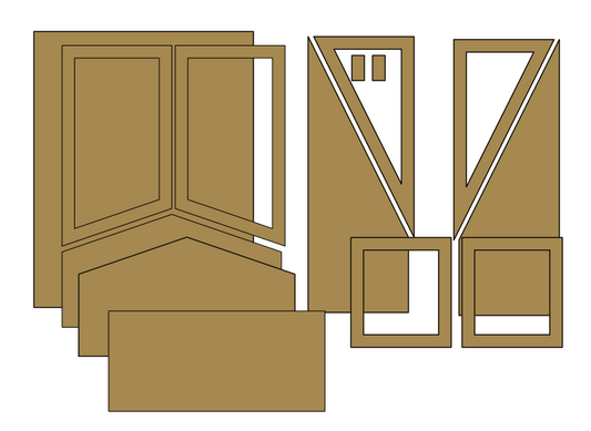 Pre-Cut Chipboard Shapes - Abigail Box