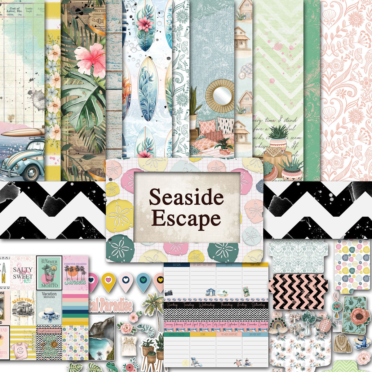 Printed Paper Collection - Seaside Escape