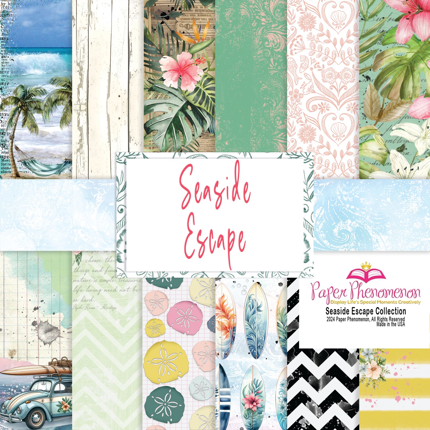 Digital Paper Collection - Seaside Escape