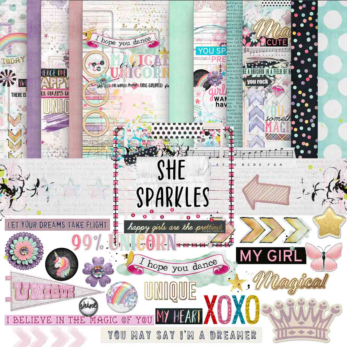 Printed Paper Collection - She Sparkles