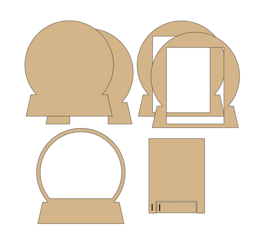 Pre-Cut Chipboard Shapes - Snow Globe