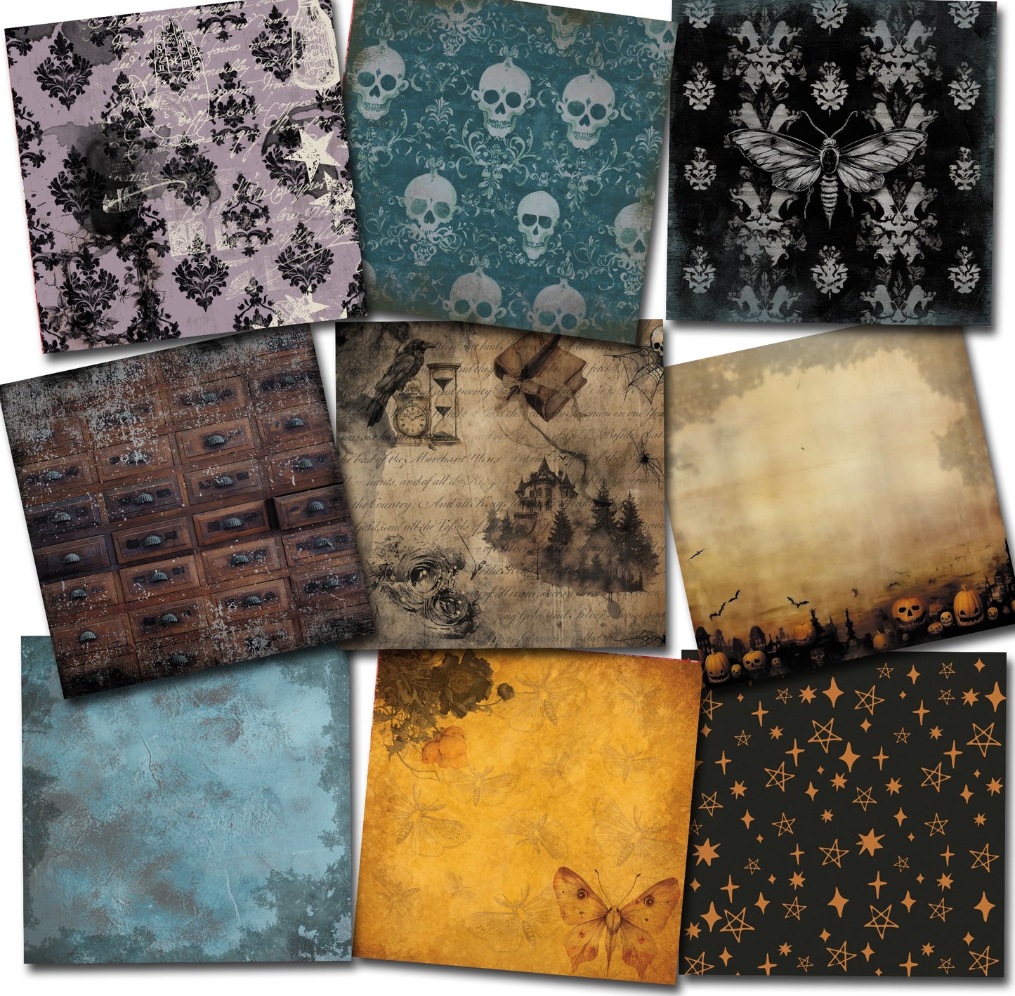 Printed Paper Collection - Enchanted Shadows - 2025 Moving Parts Minis - October