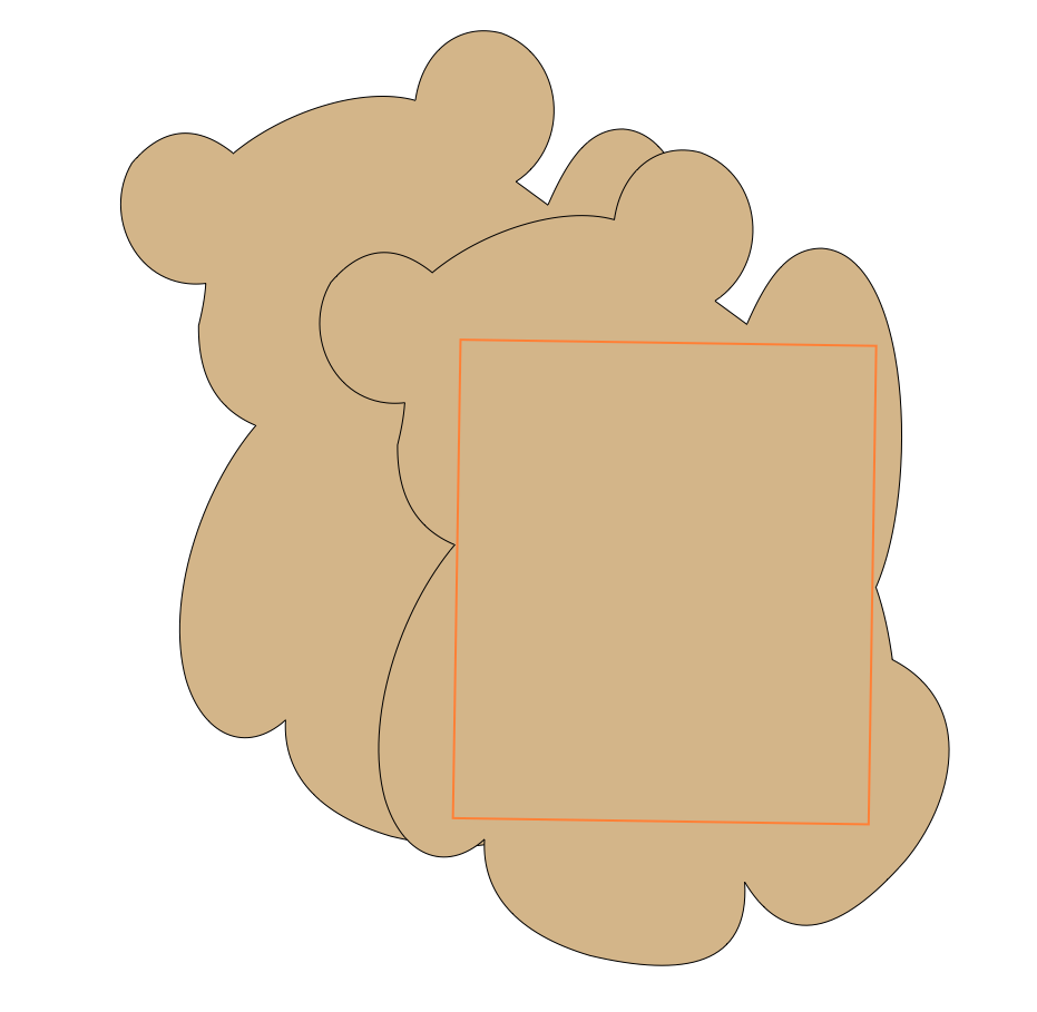 Pre-Cut Chipboard Shapes - Teddy Bear Box