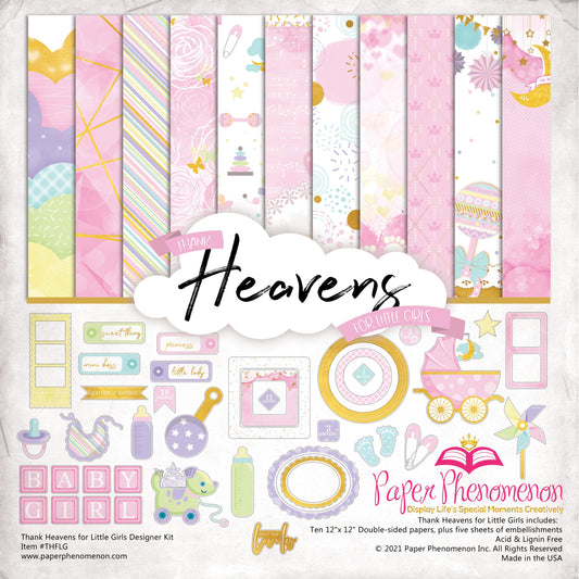 Digital Paper Collection - Thank Heaven for Little Girls