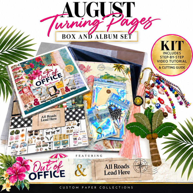 August Turning Pages (All Roads Lead Here) Box & Album Set — Complete Kit