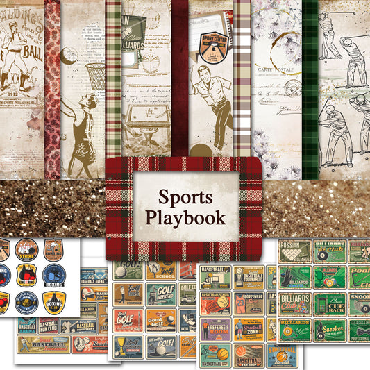 Digital Paper Collection - Sports Playbook